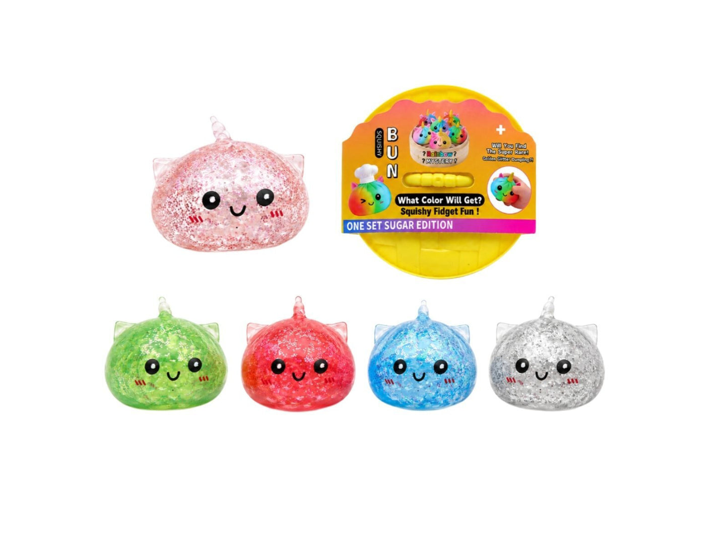 **سكووشي اليونيكورن ال**جليتر **| Glitter Unicorn Squishy – Soft Sensory Toy** 🦄✨