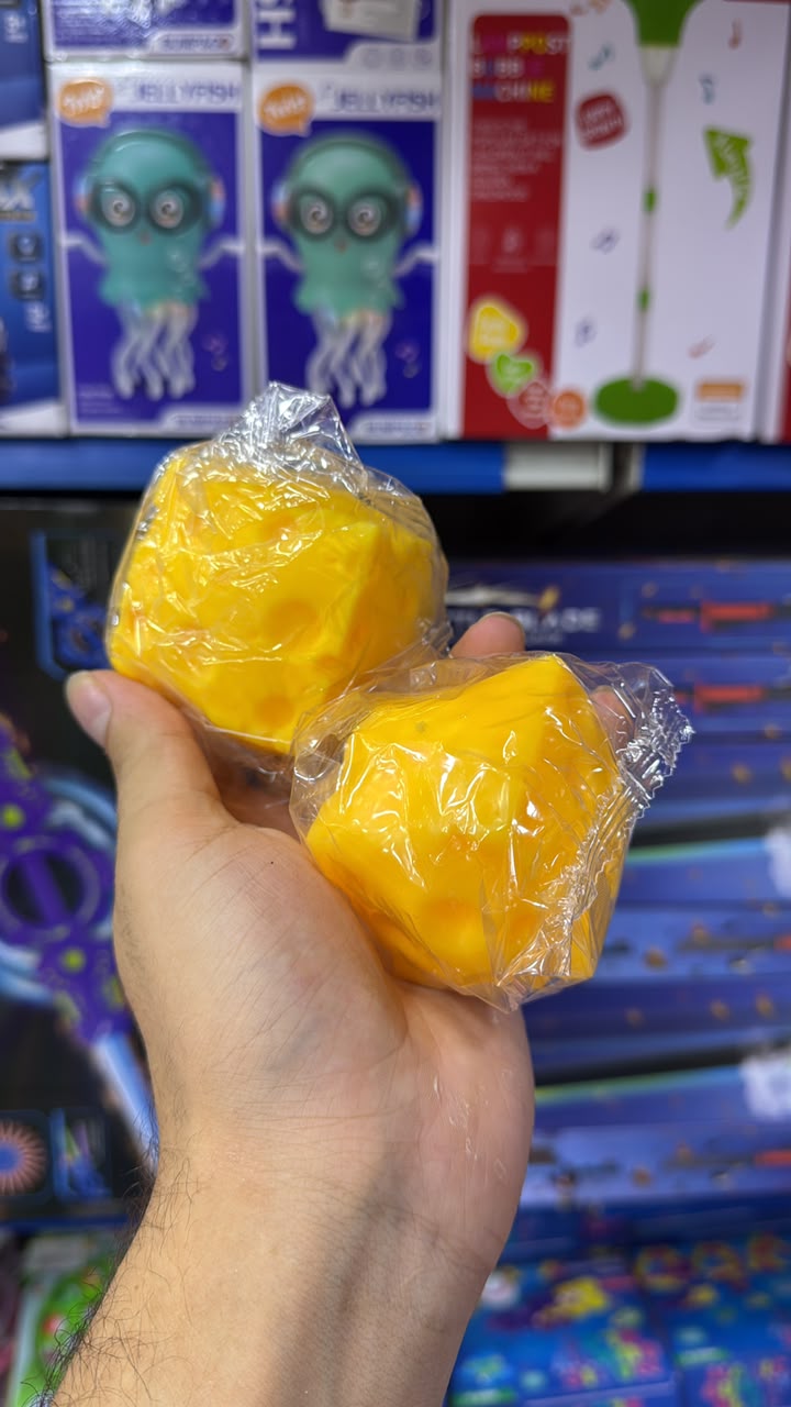 سكويشي جبنة مرن – لعبة ضغط مضادة للتوتر (Cheese Squishy Stress Toy)
