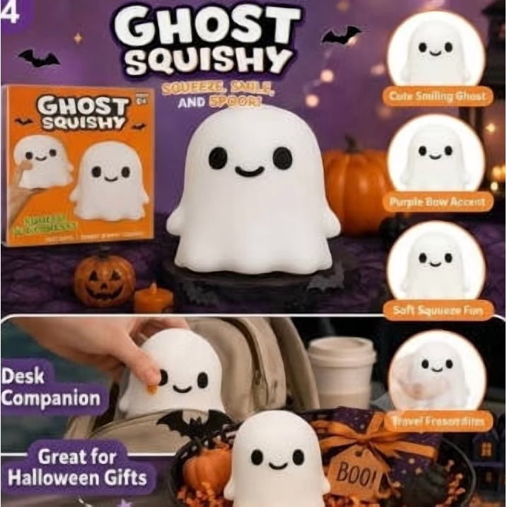 لعبة الشبح السكوشي لتخفيف التوتر | Ghost Squishy Stress Relief & Fidget Toy