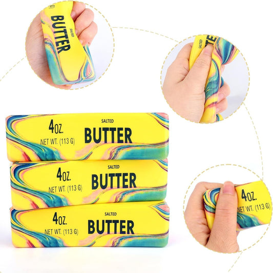 سكووشي الزبدة السوبر ناعم | Super Soft Butter Squishy – Sensory Toy 🧈💛