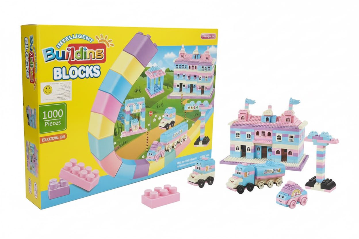 طقم مكعبات تركيب وبناء إبداعي – 1000 قطعة | Creative Building Blocks Set - 1000 Pieces
