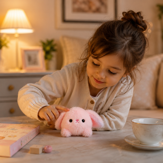 لعبة أرنب فرو ناعم للأطفال - دمية محشوة لطيفة | Soft Plush Bunny Toy for Kids Stuffed Animal