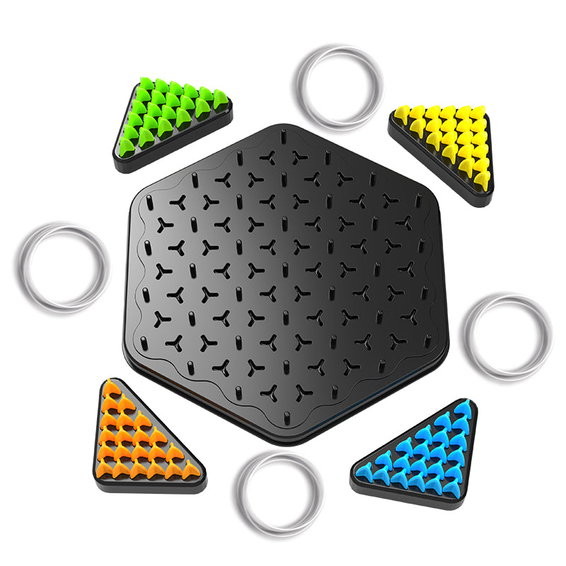 Chain Game Puzzle - Triangle Strategic Board Game | لعبة تحدي المثلثات