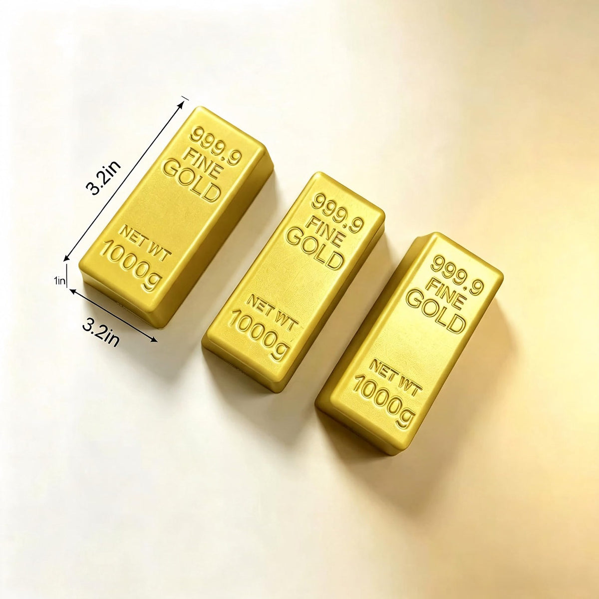 لعبة سكوشي سبيكة الذهب لتخفيف التوتر | Gold Bar Squishy Stress Relief Toy