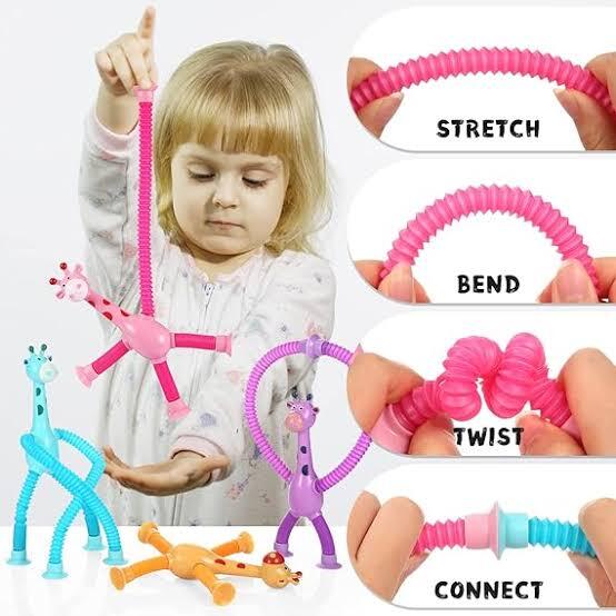 لعبة الزرافة المرنة الحسية – Stretchy Giraffe Sensory Fidget Toy