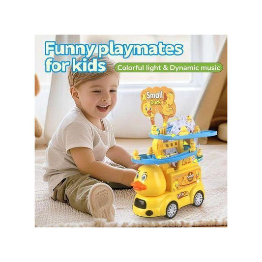 لعبة البط المطارد بالسلم الدوار مع الموسيقى والإضاءة | Duck Climbing Stairs Toy with Music & Lights
