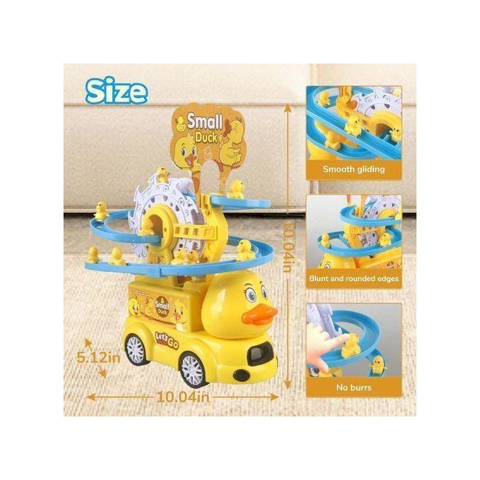 لعبة البط المطارد بالسلم الدوار مع الموسيقى والإضاءة | Duck Climbing Stairs Toy with Music & Lights