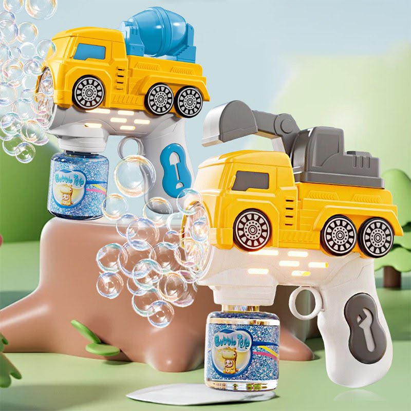 مسدس فقاعات على شكل شاحنة هندسية بإضاءة وموسيقى (Bubble Machine Truck Gun)