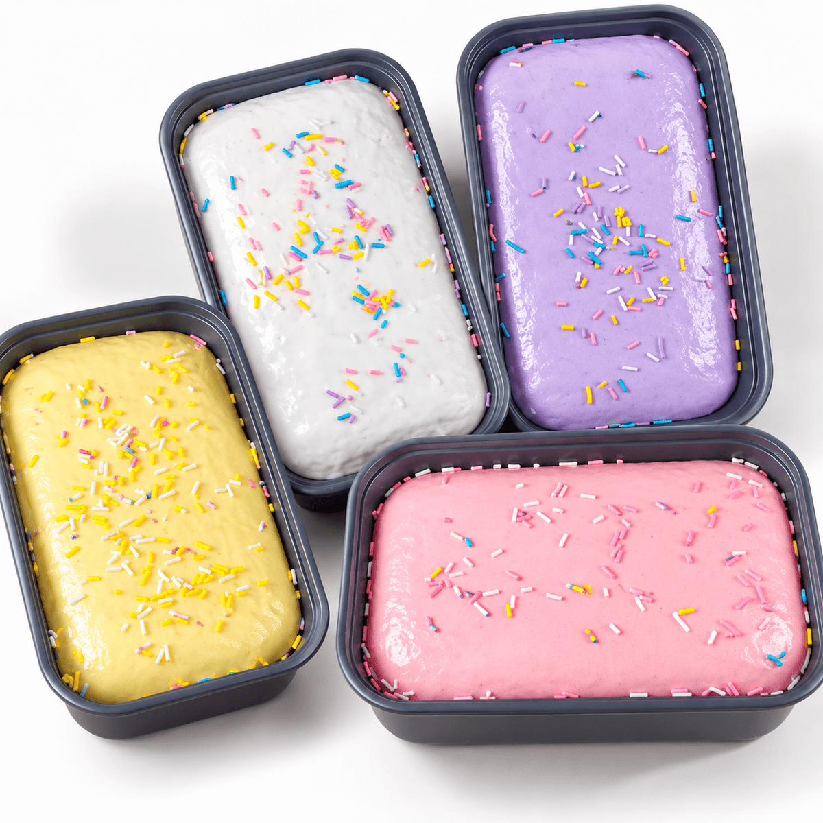 علبة سكوشي آيس كريم كيك بنكهات متنوعة | Assorted Ice Cream Cake Squishy Toy Set 🍦