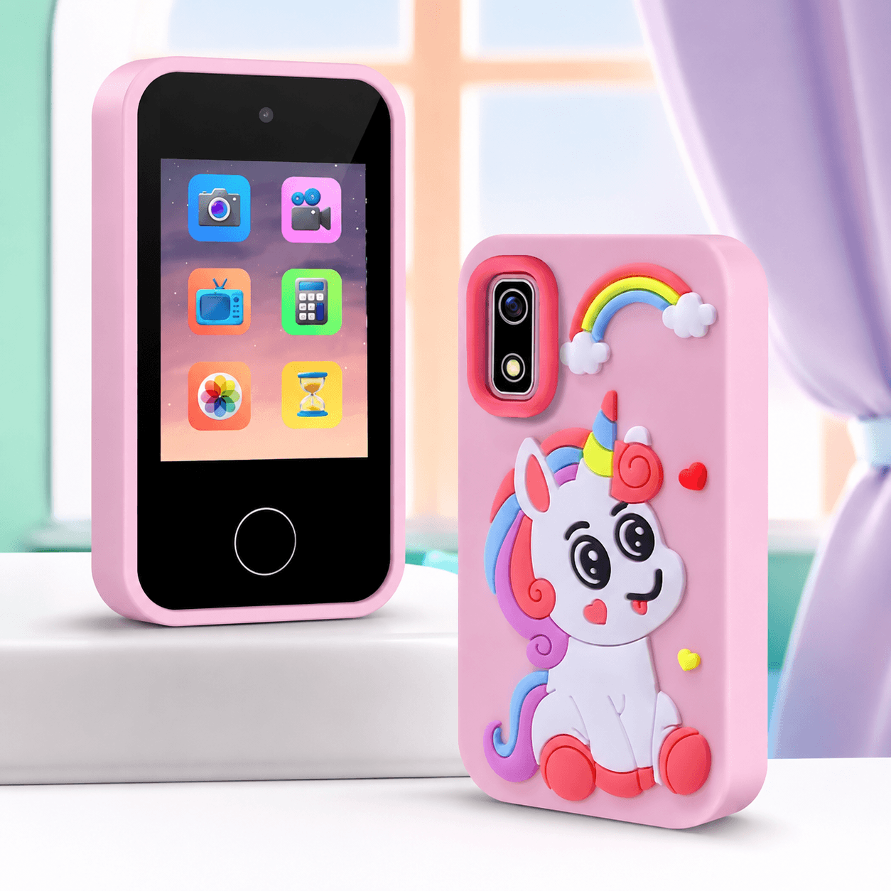 الهاتف الذكي للأطفال بتصميم اليونيكورن | Unicorn Smart Kids Phone – Kids Toy 🦄📱