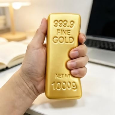 لعبة سكوشي سبيكة الذهب لتخفيف التوتر | Gold Bar Squishy Stress Relief Toy