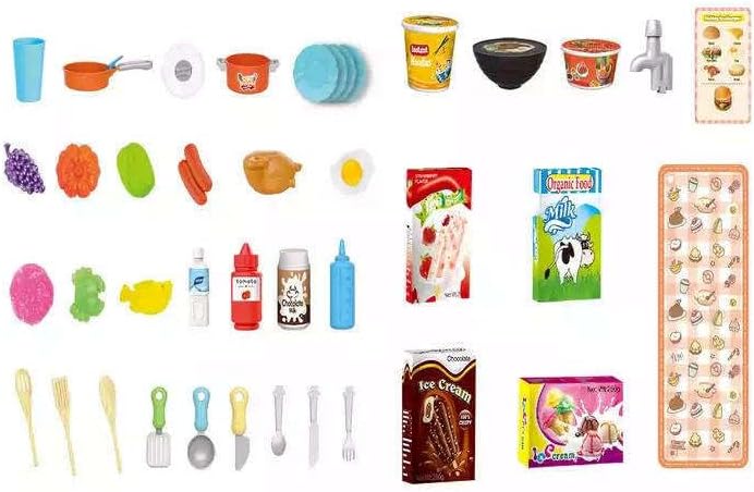 مطبخ الأطفال التفاعلي بالبخار والإضاءة مع 42 قطعة | Kids Interactive Kitchen Playset with Steam