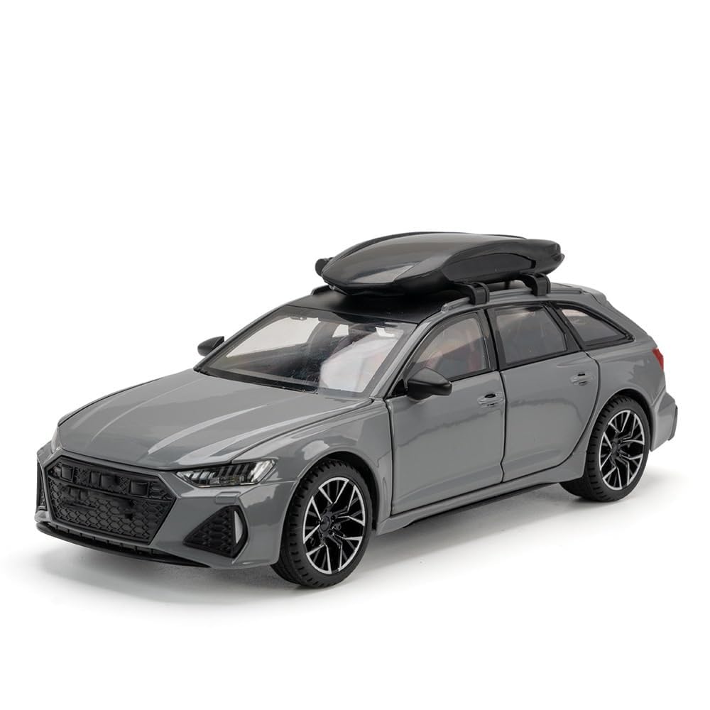 سيارة أودي RS6 أفانت المعدنية مع صندوق سقف – Die-Cast Audi RS6 Avant 1:32