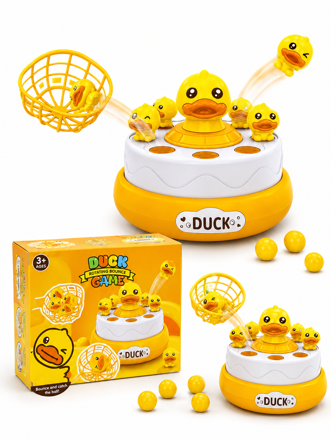 لعبة التقاط الكرات بالبطة الدوارة – Duck Rotating Bounce Game