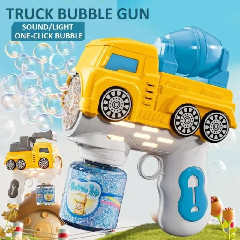 مسدس فقاعات على شكل شاحنة هندسية بإضاءة وموسيقى (Bubble Machine Truck Gun)