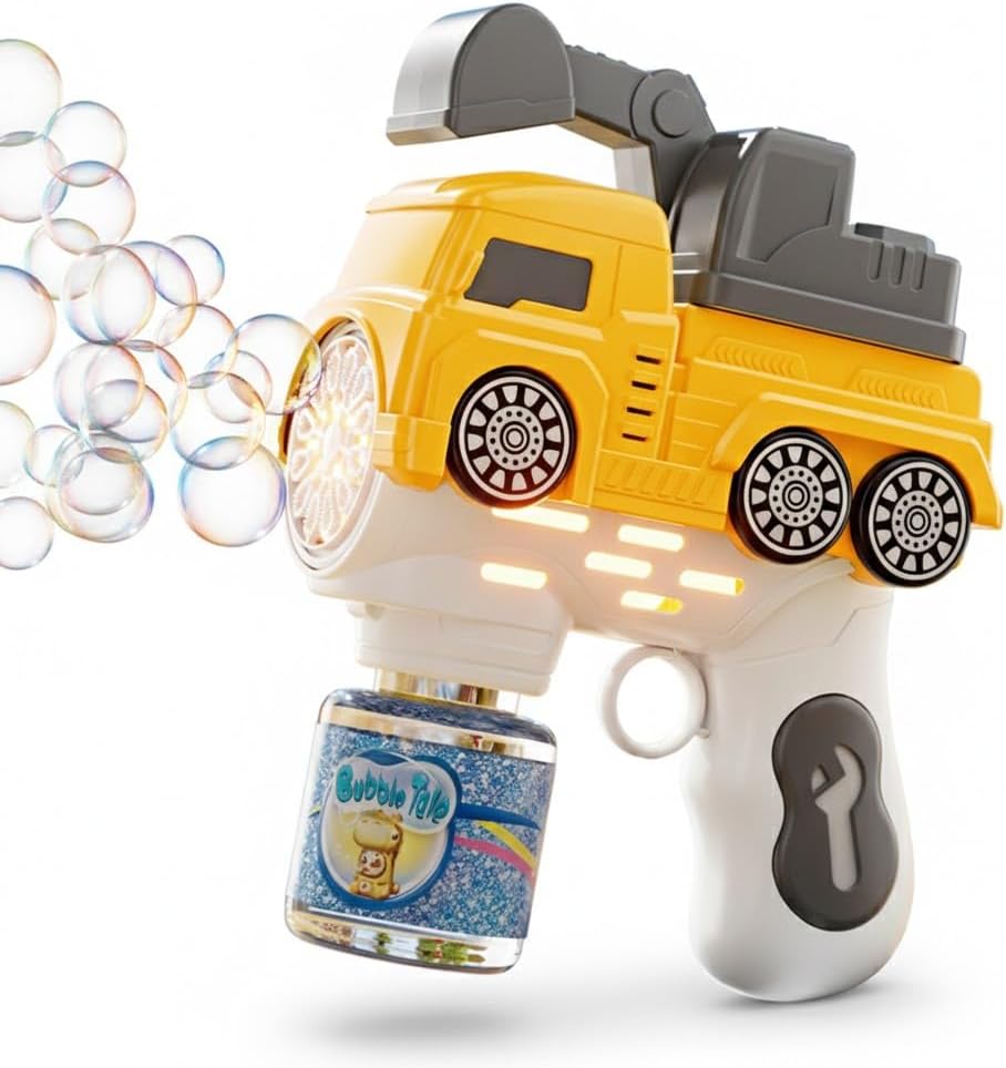 مسدس فقاعات على شكل شاحنة هندسية بإضاءة وموسيقى (Bubble Machine Truck Gun)