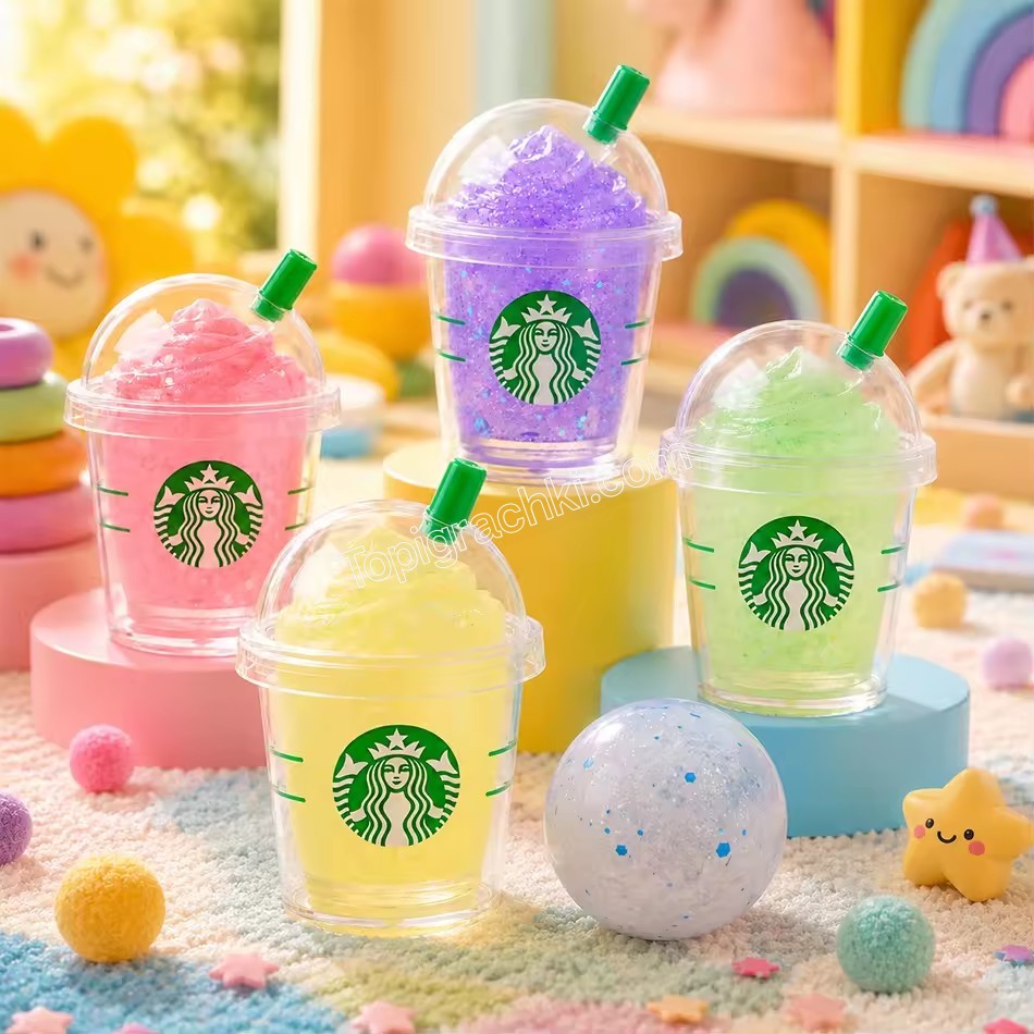 سكووشي كوب ستاربكس اللامع | Glitter Starbucks Cup Squishy – Sensory Toy