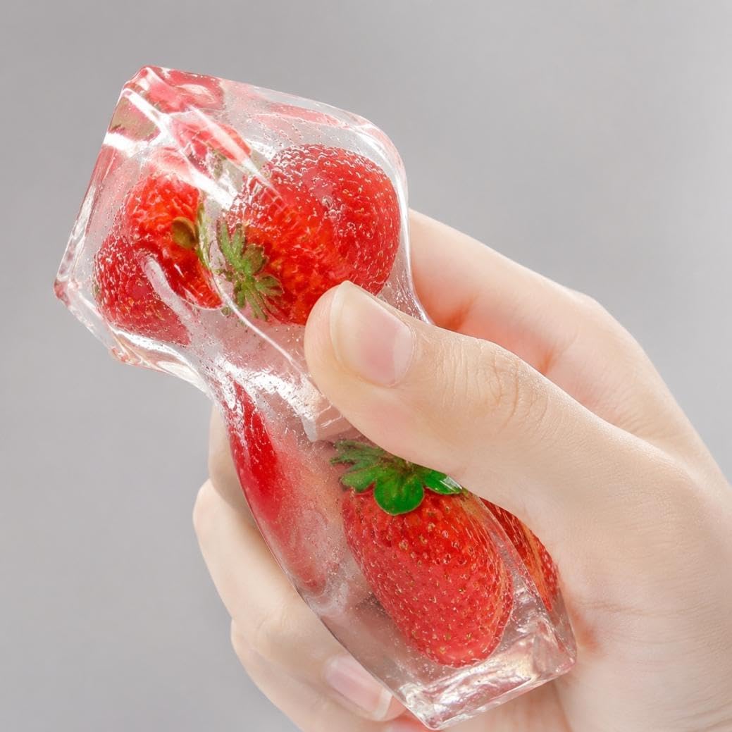 سكوشي باتر شفاف بالفواكه المتنوعة | Assorted Fruit Transparent Butter Squishy – Sensory Toy