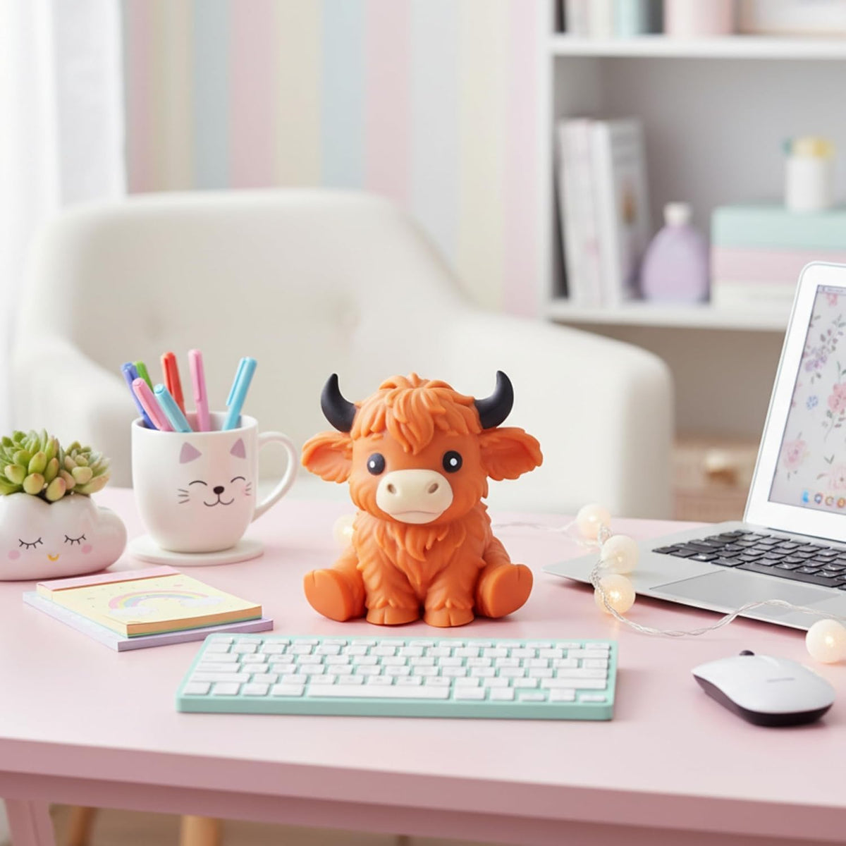 لعبة سكوشي البقرة الكيوت لتخفيف التوتر | Cute Cow Squishy Stress Relief Toy