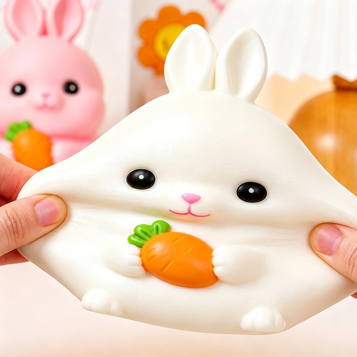 سكووشي الأرنب والجزرة الكيوت | Cute Bunny with Carrot Squishy Toy 🐰🥕