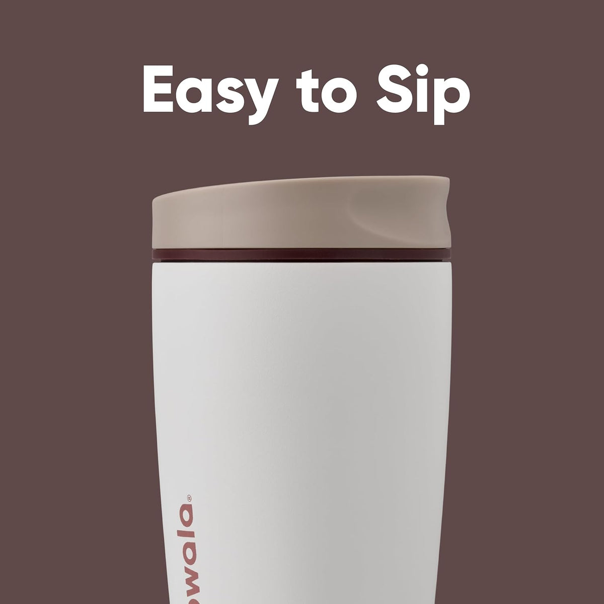 مج Owala SmoothSip ستانلس ستيل معزول – بيج | Owala SmoothSip Insulated Stainless Steel Coffee Tumbler – Beige
