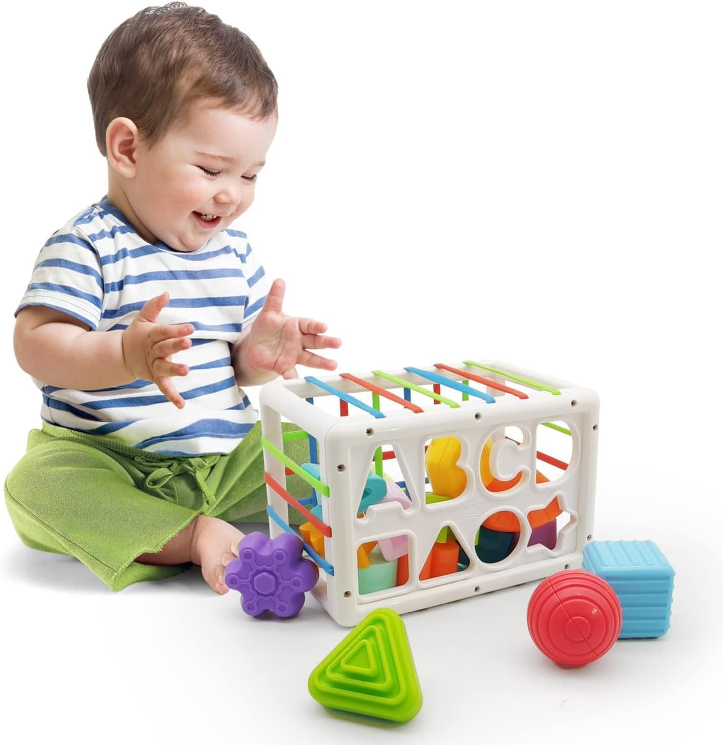 صندوق الأنشطة التعليمية متعدد الأشكال للأطفال | Multi-Activity Shape Sorter Cube