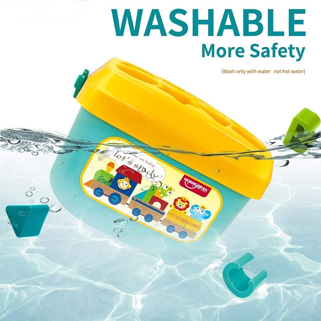 لعبة مطابقة الأشكال الهندسية للأطفال مع حقيبة تخزين | Shape Sorter Bucket Educational Toy