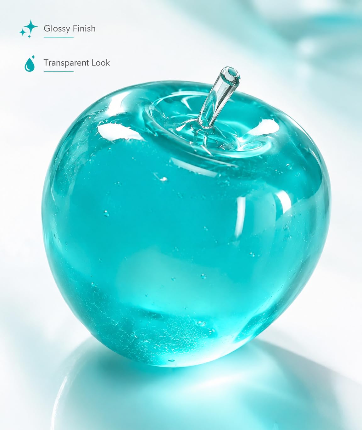 سكووشي التفاحة الجيلي | Jelly Apple Squishy – Soft Sensory Toy 🍏✨