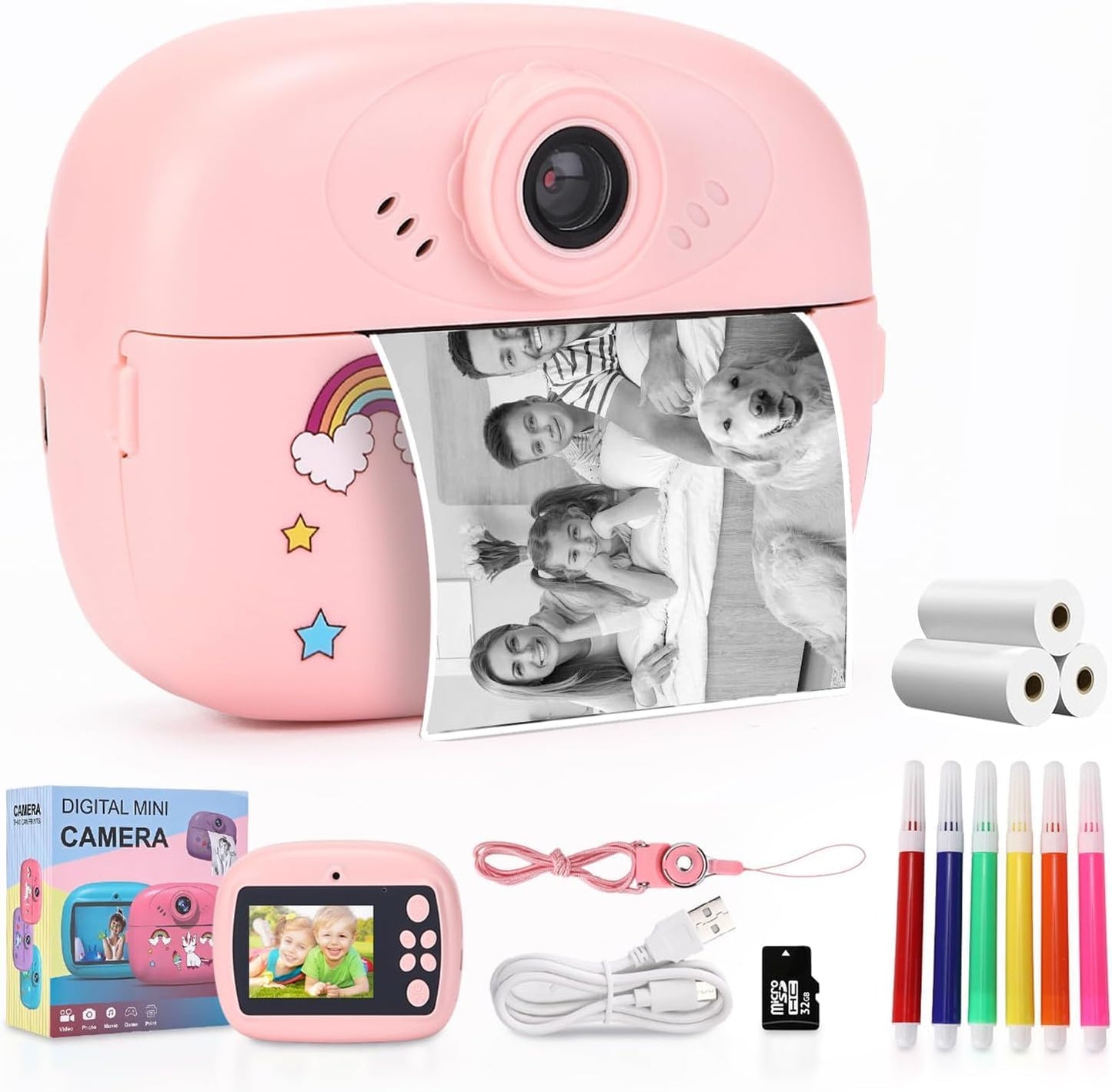 كاميرا الأطفال الرقمية الفورية للطباعة (DIY Instant Digital Camera)