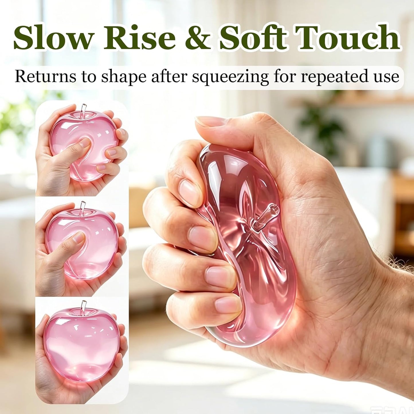 Transparent Apple Squishy Stress Relief Toy