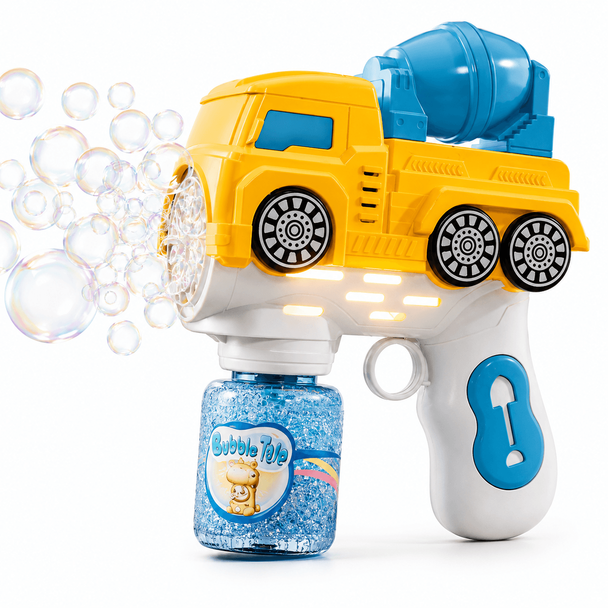 مسدس فقاعات على شكل شاحنة هندسية بإضاءة وموسيقى (Bubble Machine Truck Gun)