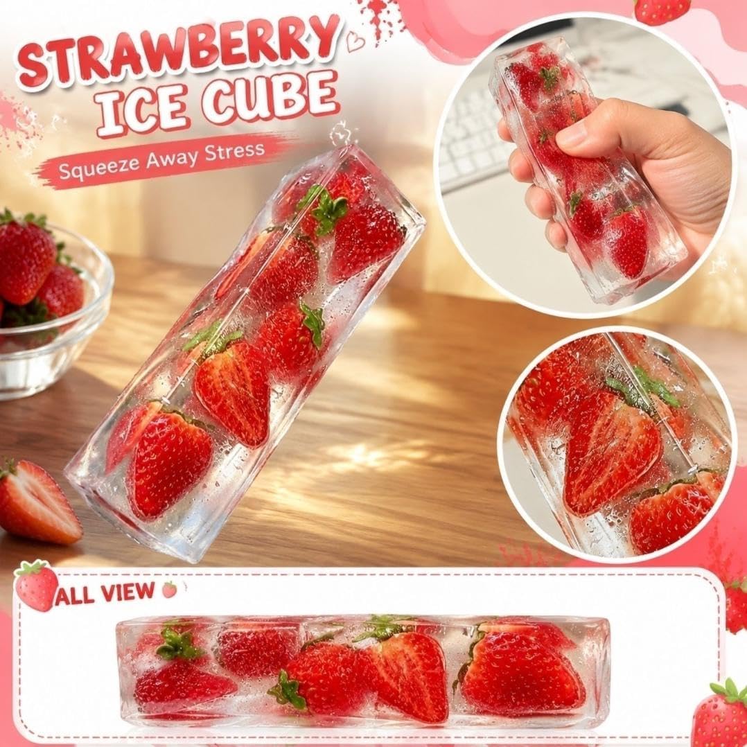 سكوشي باتر شفاف بالفواكه المتنوعة | Assorted Fruit Transparent Butter Squishy – Sensory Toy