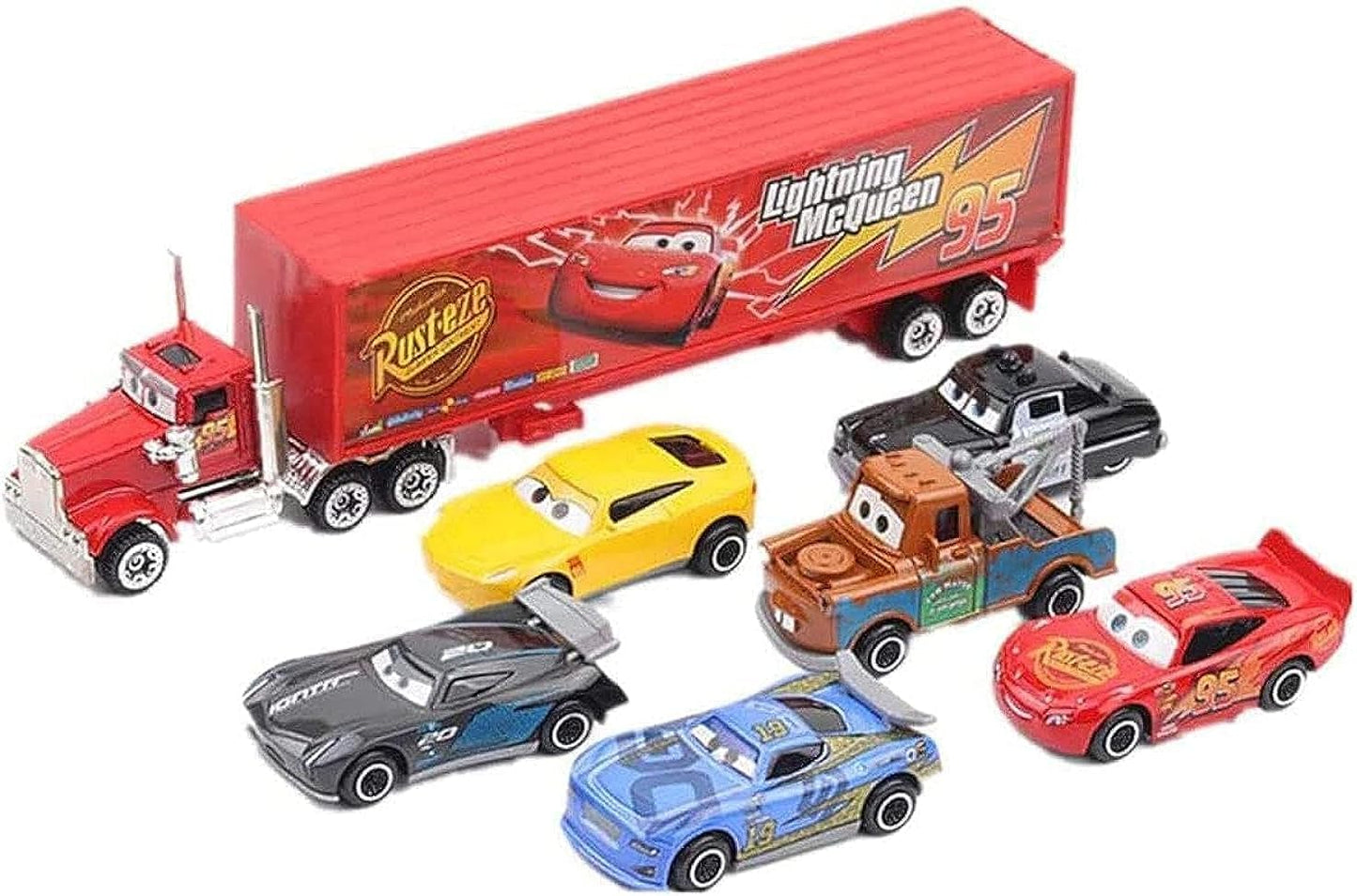 مجموعة سيارات كارس المعدنية للأطفال – سيارات شخصيات كرتونية بتصميم Die-Cast | Cars Die-Cast Toy Car Set for Kids – Cartoon Character Miniature Metal Cars Collection