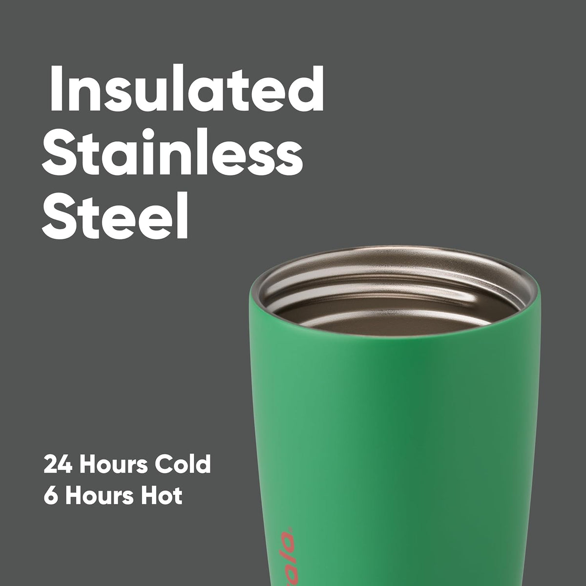 مج Owala SmoothSip ستانلس ستيل معزول – أخضر | Owala SmoothSip Insulated Stainless Steel Coffee Tumbler – Green