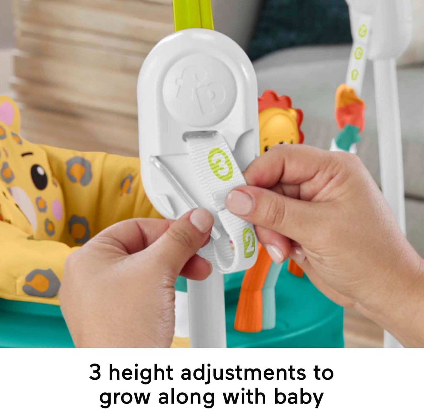 نطاطة أطفال تفاعلية مع ألعاب وإضاءة وموسيقى (Baby Activity Jumper)