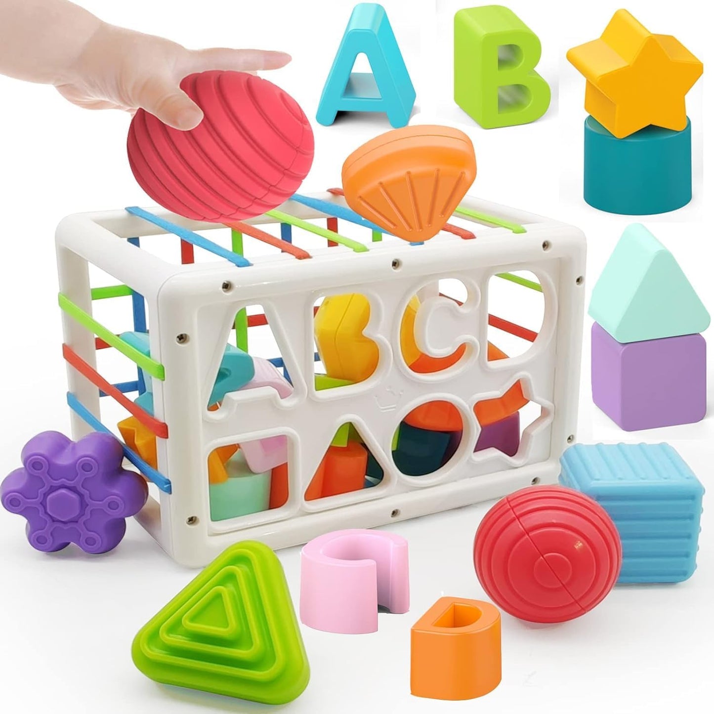 صندوق الأنشطة التعليمية متعدد الأشكال للأطفال | Multi-Activity Shape Sorter Cube