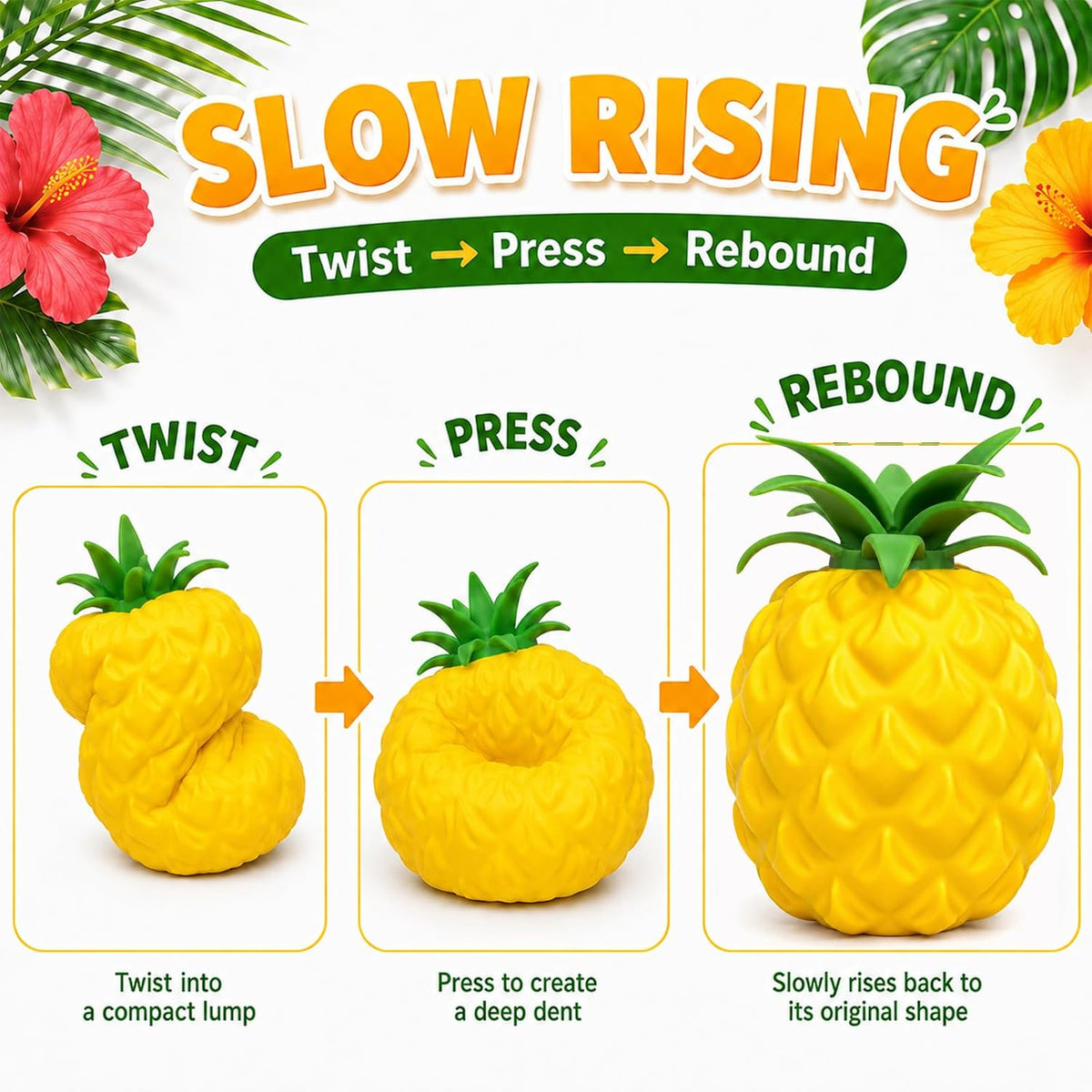 سكوشي أناناس جامبو | Jumbo Pineapple Squishy – Stress Relief & Sensory Toy 🍍