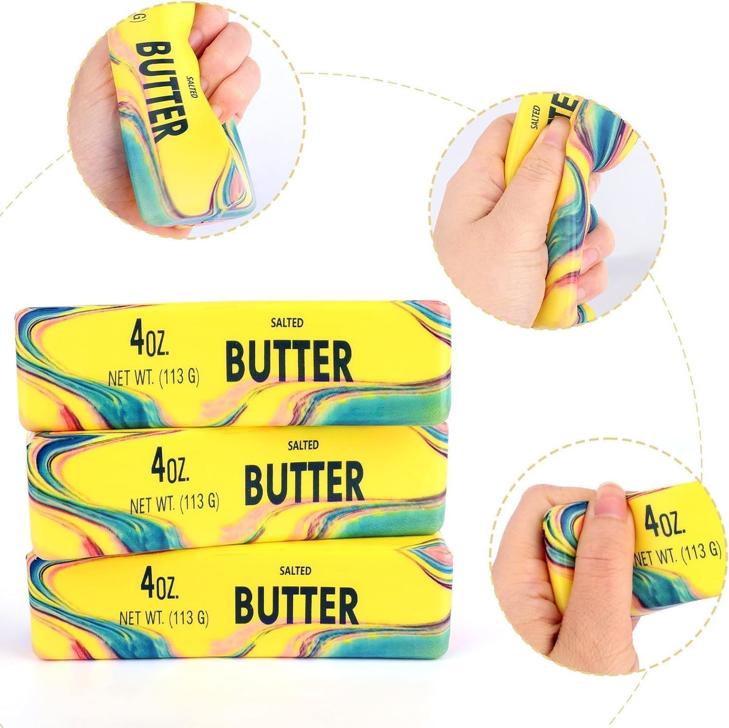 سكووشي الزبدة السوبر ناعم | Super Soft Butter Squishy – Sensory Toy 🧈💛