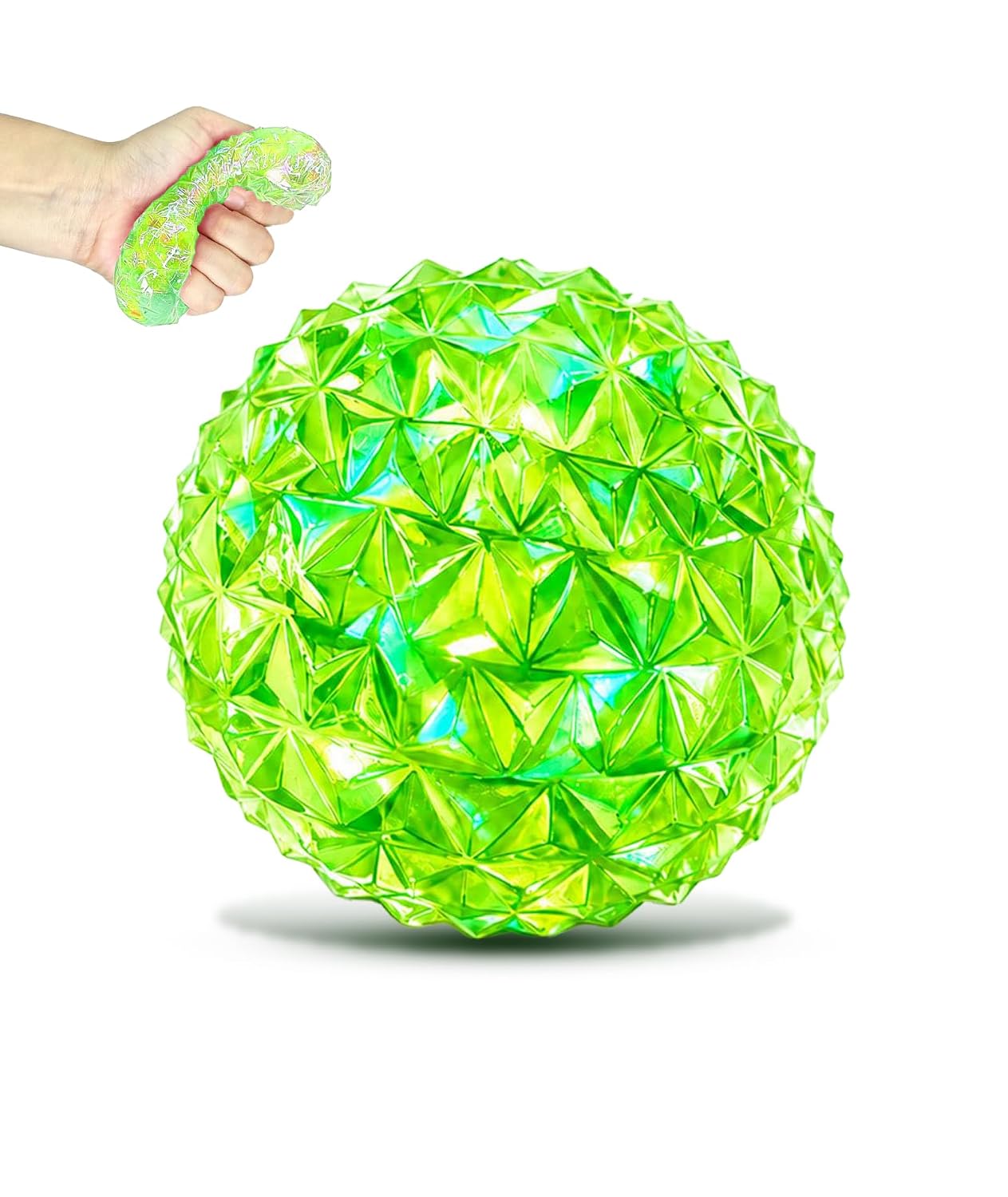 سكوشي الكرة الكريستالية الماسية للأطفال لتخفيف التوتر – لعبة ضغط حسية ناعمة | Crystal Diamond Ball Squishy Stress Relief Toy for Kids – Soft Sensory Fidget Squeeze Toy