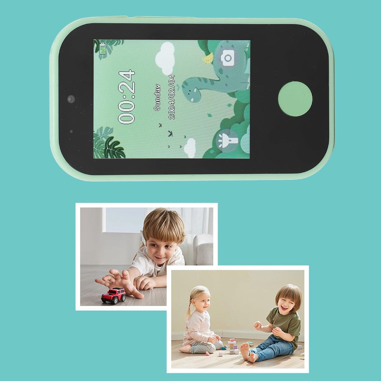الهاتف الذكي للأطفال بتصميم الديناصور | Dinosaur Smart Kids Phone – Kids Toy 🦖📱