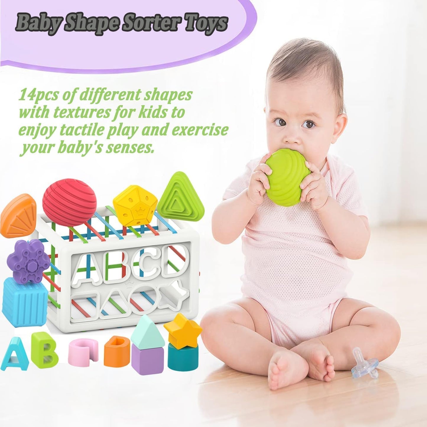 صندوق الأنشطة التعليمية متعدد الأشكال للأطفال | Multi-Activity Shape Sorter Cube