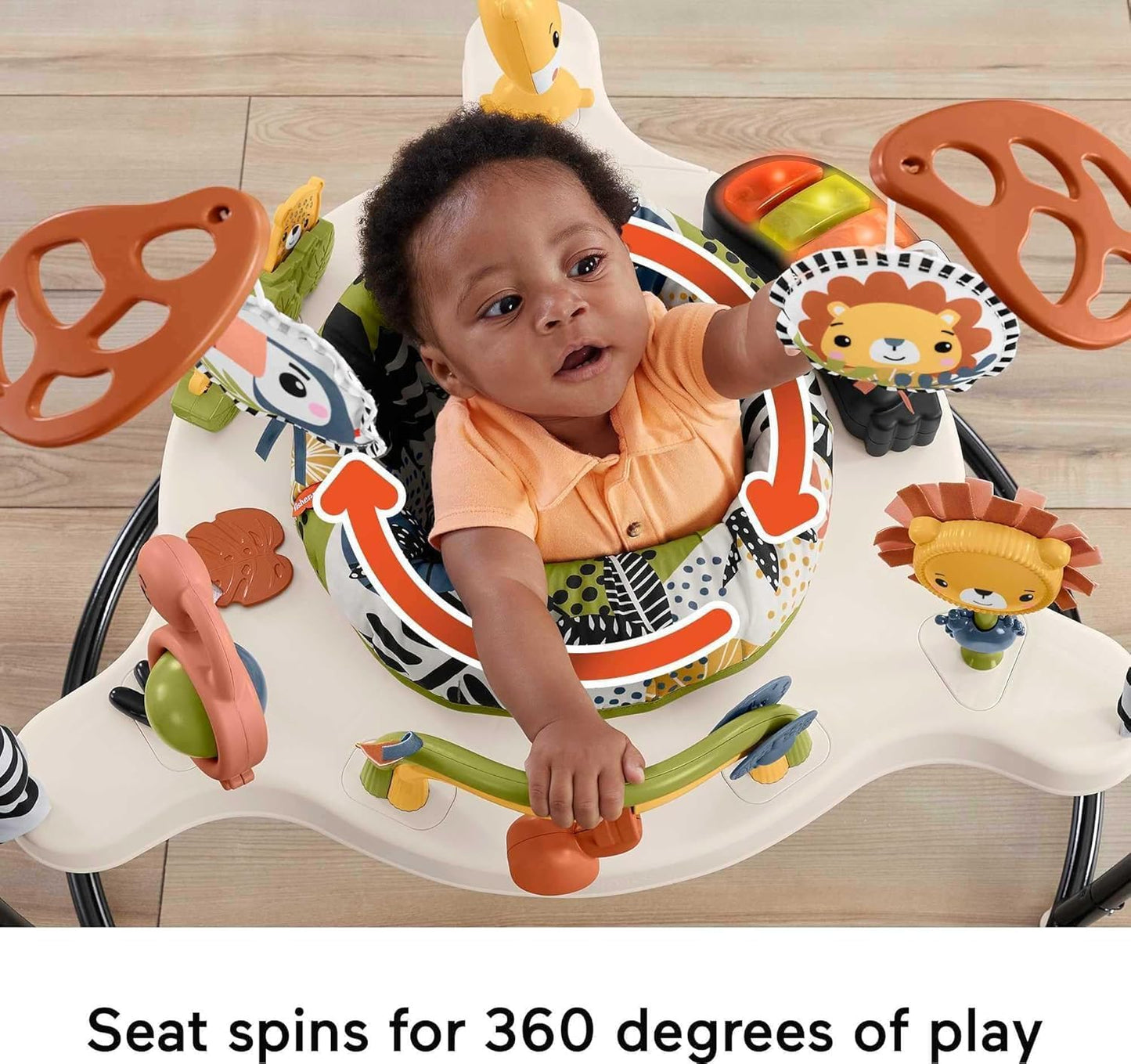 نطاطة أطفال تفاعلية مع ألعاب وإضاءة وموسيقى (Baby Activity Jumper)