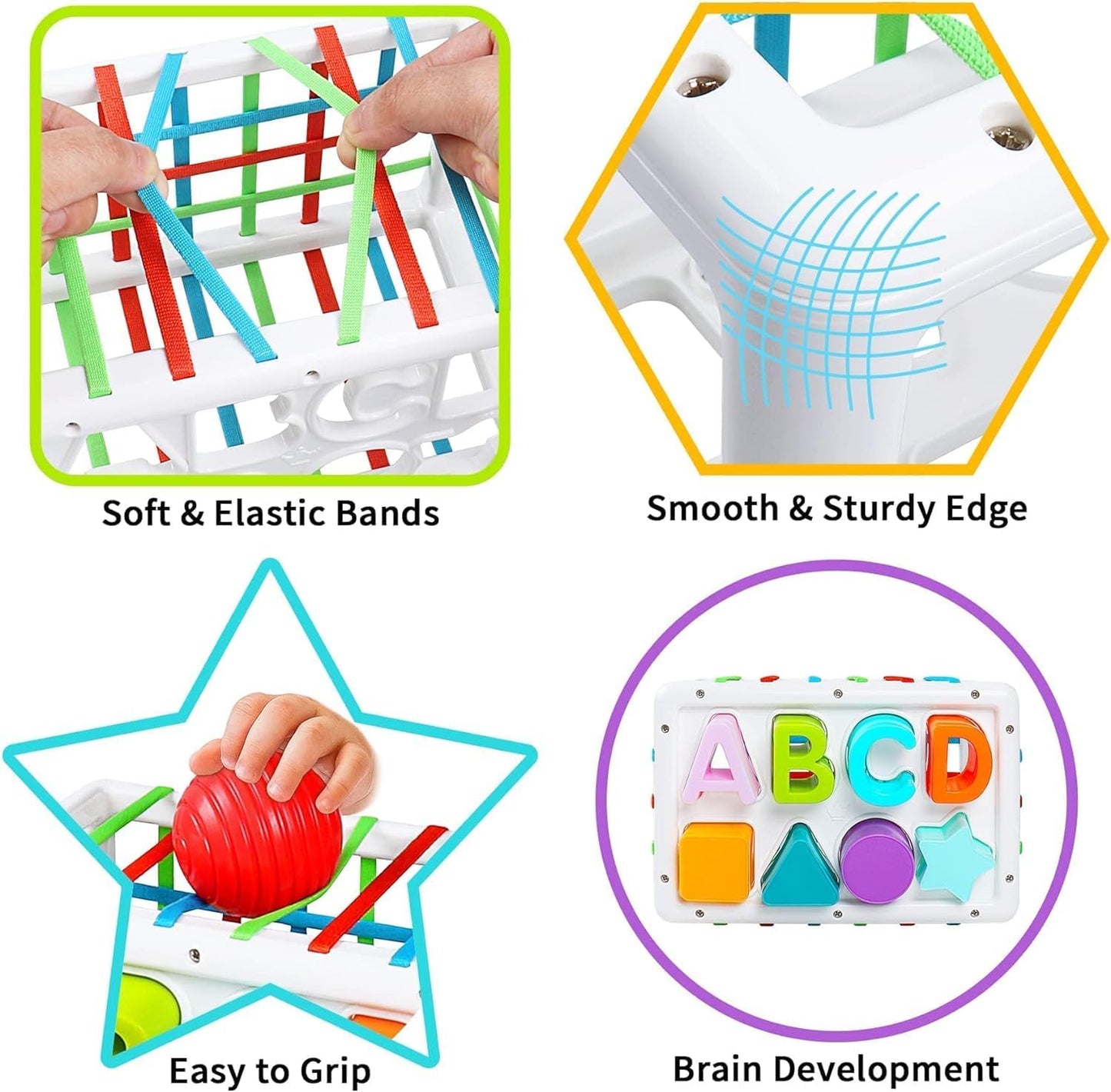 صندوق الأنشطة التعليمية متعدد الأشكال للأطفال | Multi-Activity Shape Sorter Cube