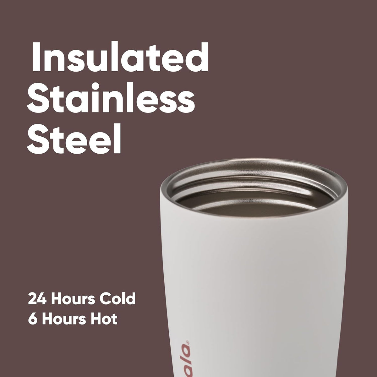 مج Owala SmoothSip ستانلس ستيل معزول – بيج | Owala SmoothSip Insulated Stainless Steel Coffee Tumbler – Beige