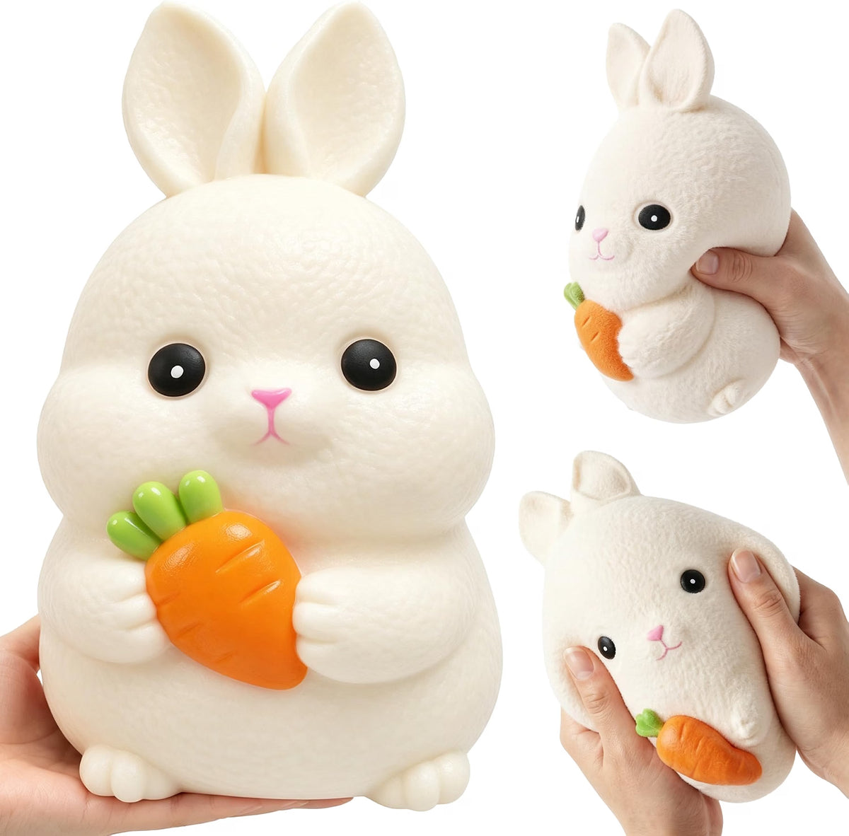 سكووشي الأرنب والجزرة الكيوت | Cute Bunny with Carrot Squishy Toy 🐰🥕