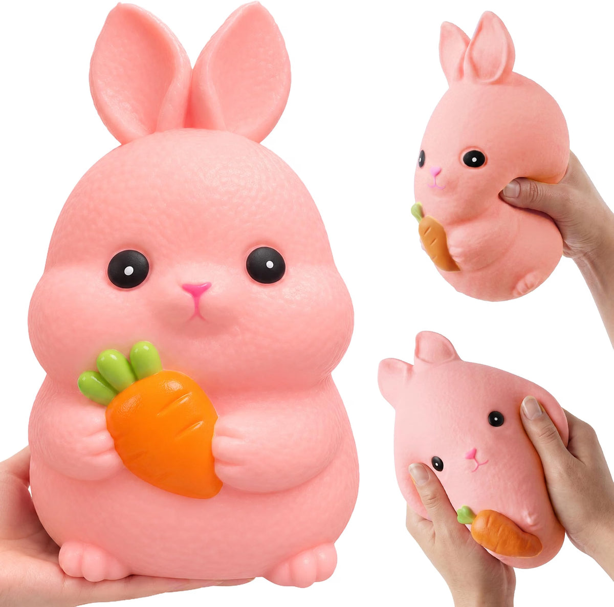 سكووشي الأرنب والجزرة الكيوت | Cute Bunny with Carrot Squishy Toy 🐰🥕