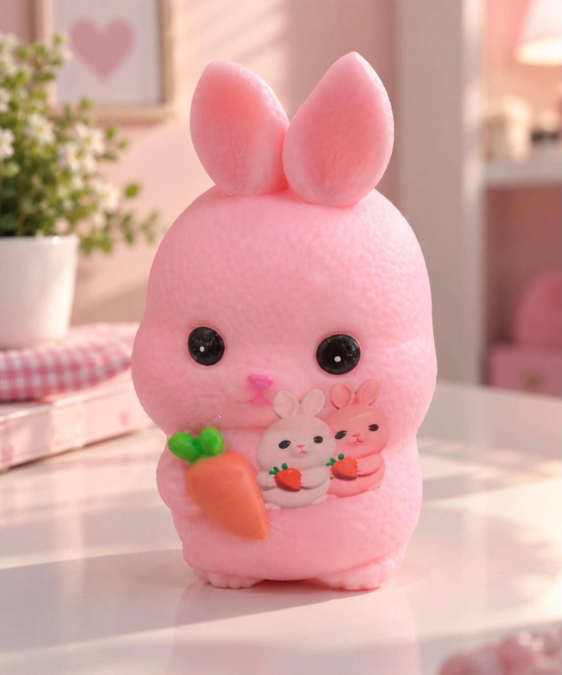 سكووشي الأرنب والجزرة الكيوت | Cute Bunny with Carrot Squishy Toy 🐰🥕