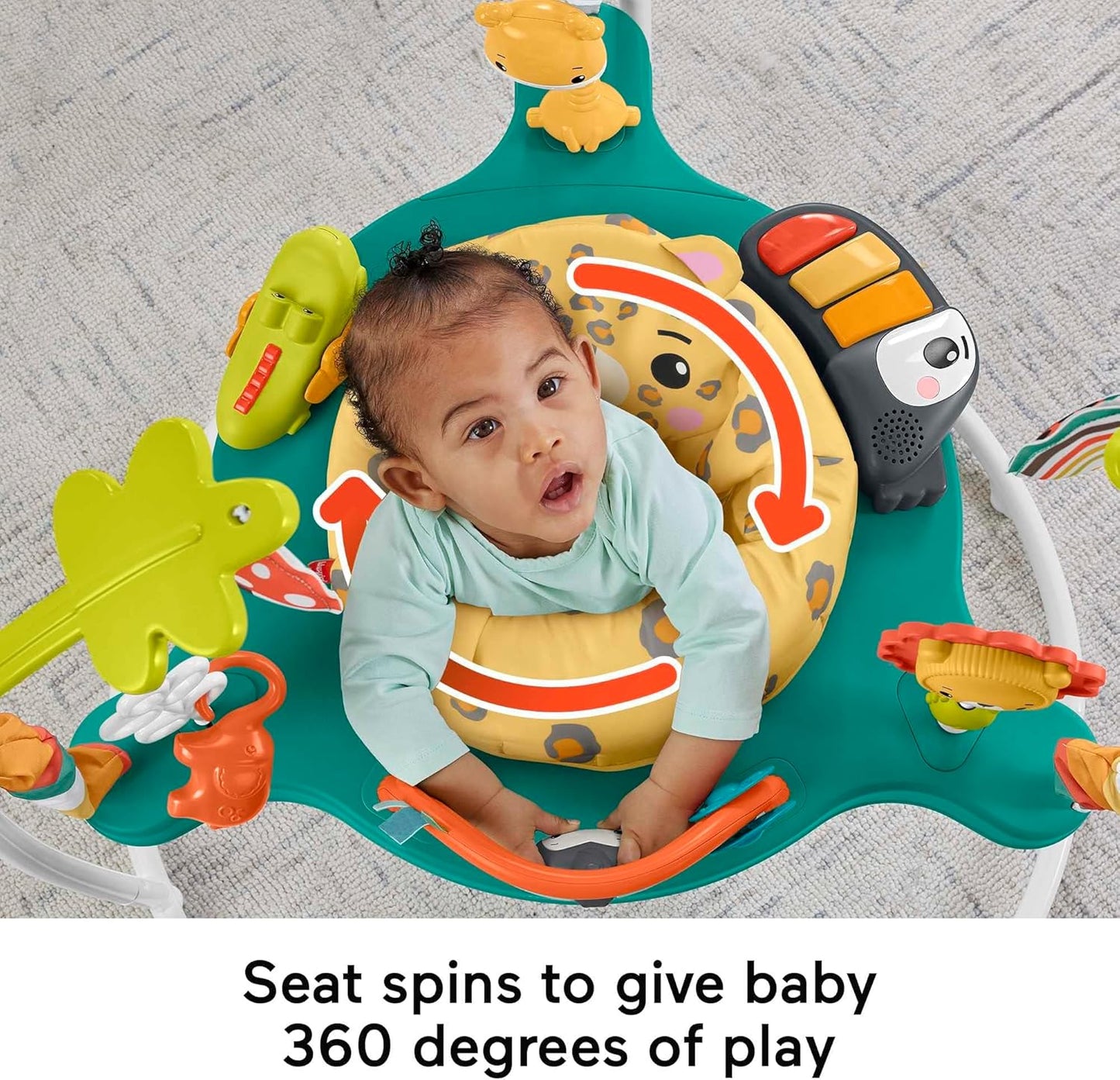 نطاطة أطفال تفاعلية مع ألعاب وإضاءة وموسيقى (Baby Activity Jumper)