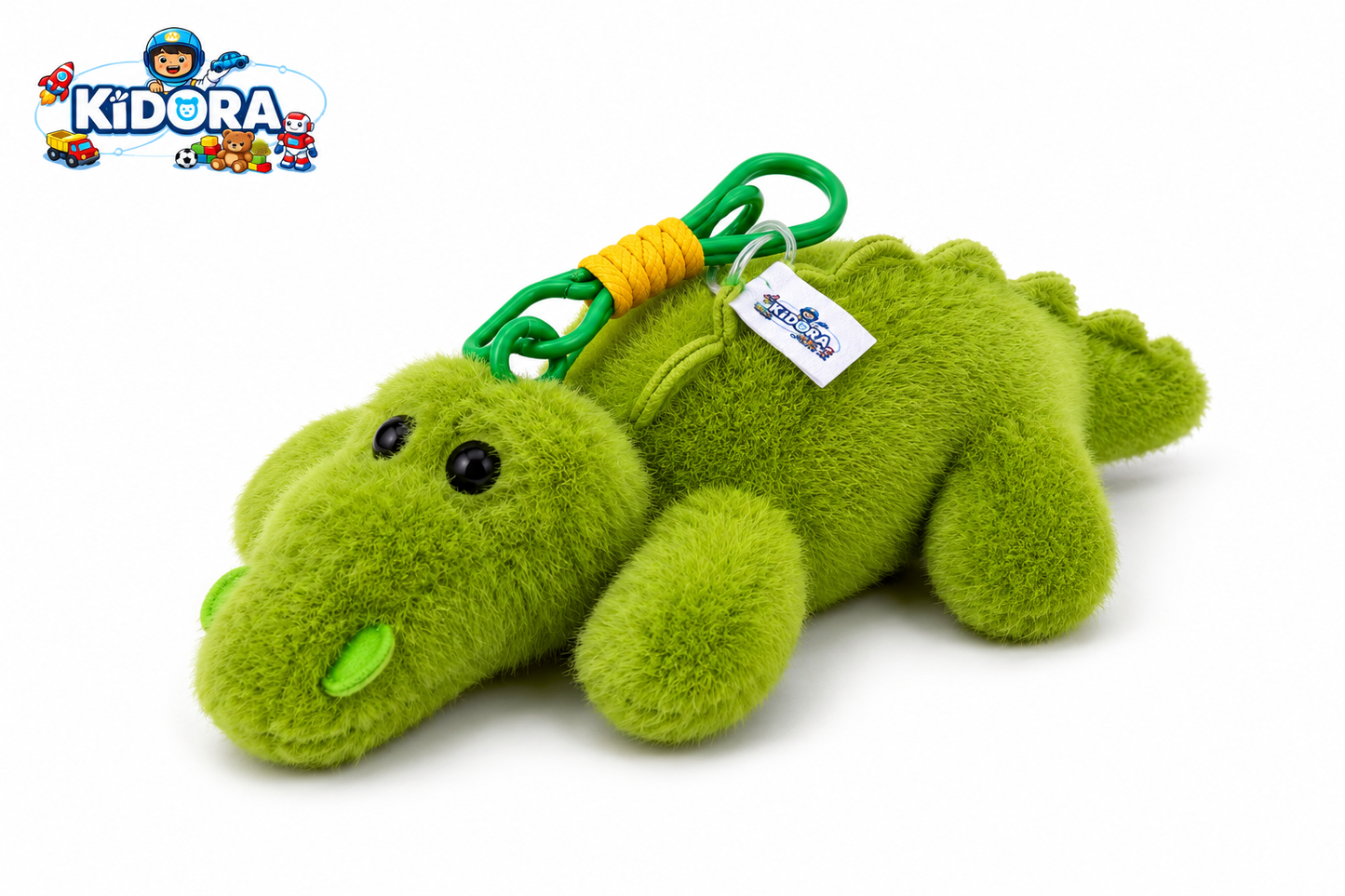 لعبة تمساح فرو ناعم للأطفال - ميدالية دمية محشوة لطيفة | Soft Plush Crocodile Keychain Toy for Kids