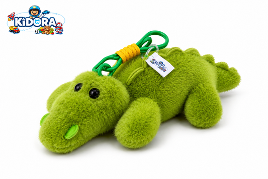 لعبة تمساح فرو ناعم للأطفال - ميدالية دمية محشوة لطيفة | Soft Plush Crocodile Keychain Toy for Kids